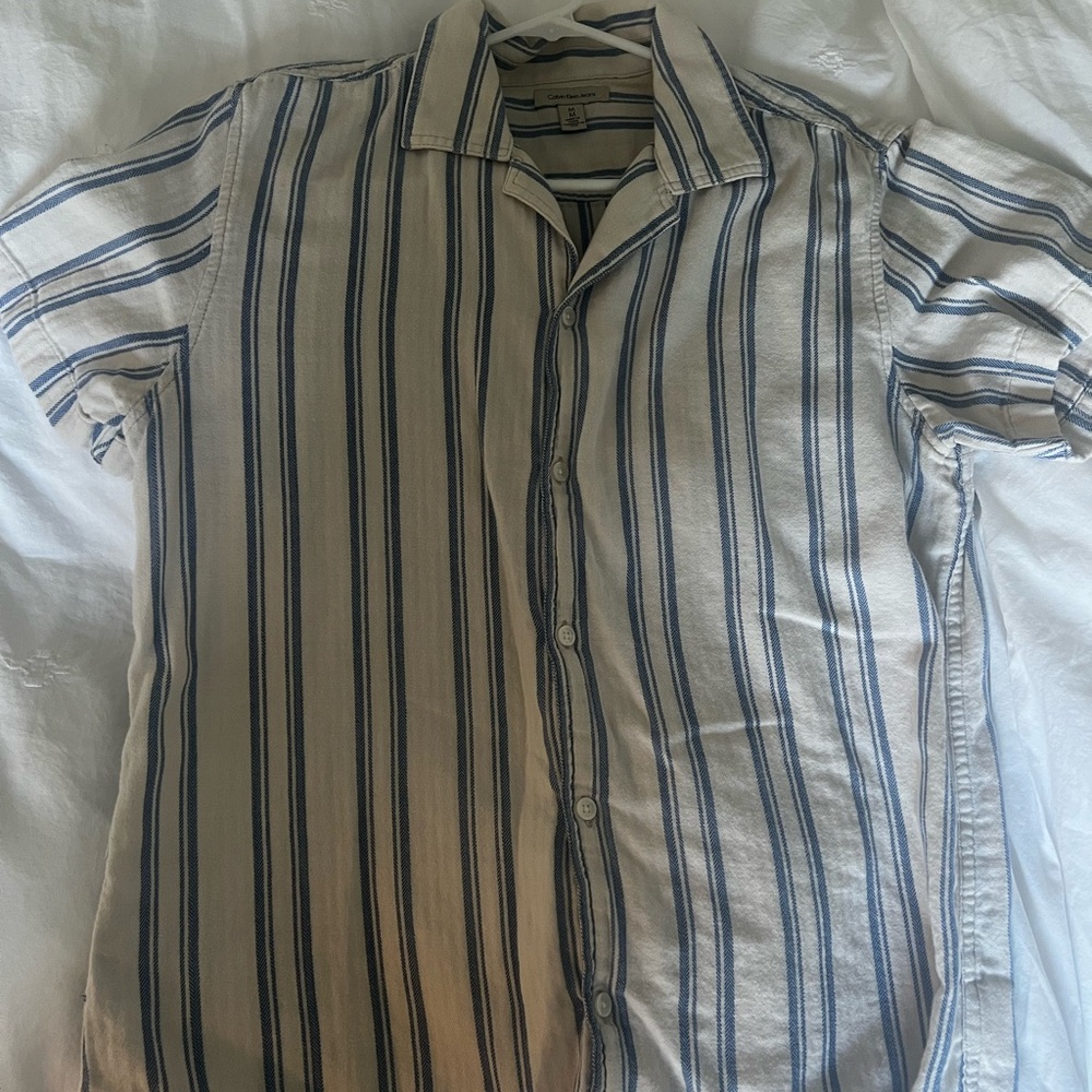 Calvin Klein Striped Short Sleeve Shirt
